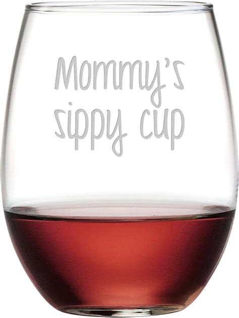 Susquehanna Glass Mommys Sippy Cup Stemless Wine Tumbler