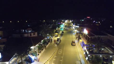 Coral Bay Strip Paphos Cyprus At Night From Above Dji Phantom 3