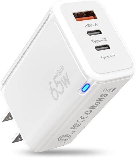 Cargador USB C De 65 W PPS De 3 Puertos GaN5 PD Cargador De Pared