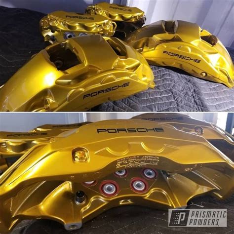 Porsche Brake Calipers done in Brassy Gold and Super Chrome | Prismatic ...