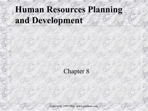 Human Resources Planning And Development