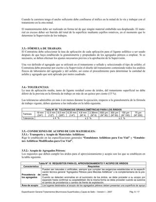 Esp Gral Tratamientos Bituminosos Sellados Pdf