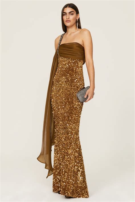 Badgley Mischka Gold Sequin Gown Lupon Gov Ph