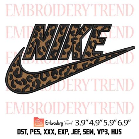 Nike Leopard Print Embroidery Design – Inspired Nike Embroidery ...