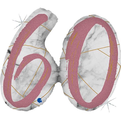 Palloncino Marble Mate Numbers Rose Gold Oro Rosato
