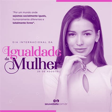 Dia Internacional Da Igualdade Da Mulher Social Media PSD Editável