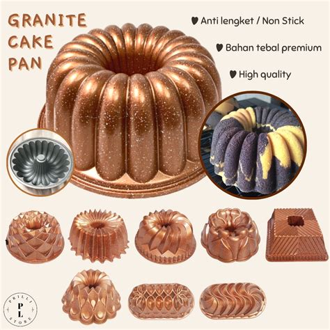 Jual Loyang Kue Sultan Bundt Granite Pan Kue Sifon Marmer Coating Cake