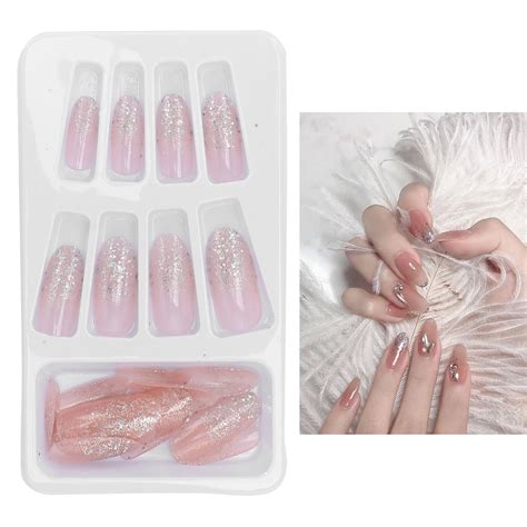 Yeahmol 24 Pcs Box Press On Nails Fake Nails Artificial Nail Y04q767e