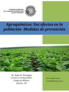 Agroqu Micos Sus Efectos En La Poblaci N Medidas De Agroqu