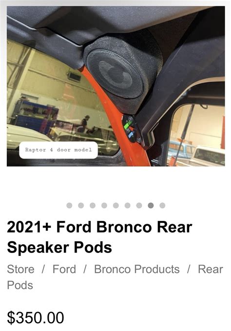 Raptor Rear Speaker Pods Bronco G Ford Bronco Bronco Raptor