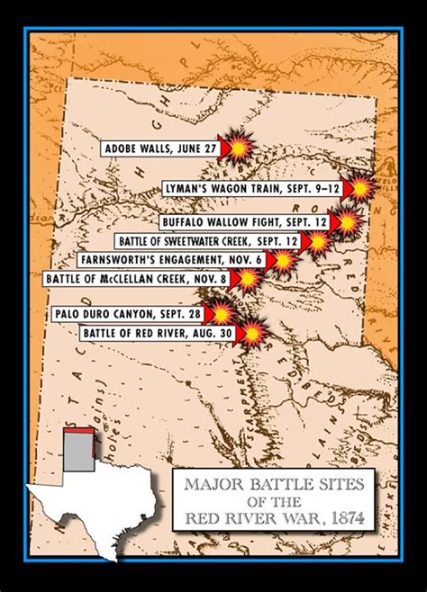 Major Battle Sites Of The Red River War Red River Palo Duro