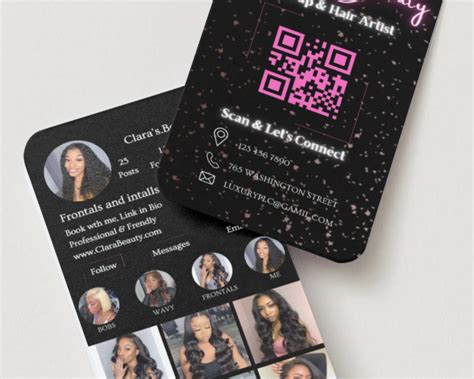 Instagram Business Cards Diy Canva Business Card Template Etsy