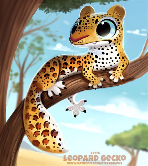 Reptile Series Leopard Gecko Cute Drawing Step By Step Guide To Draw