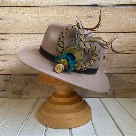 Cartridge And Feather Hat Pin Fedora Hat Accessories Fancy Etsy