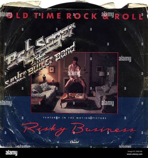 Old Time Rock And Roll Bob Seger And The Silver Bullet Band Vintage Vinyl Record Cover Stock