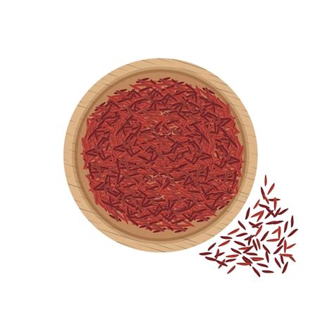 Ilustra O Do Logotipo De Arroz Vermelho Ou Arroz De Levedura Vermelha