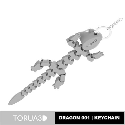 Articulated Dragon Keychain 001 Print In Place Stl Files 3d Model By Torua3d On Thangs