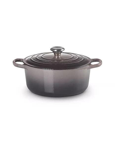 Le Creuset Br Ter Rund Signature Cm Flint Grau