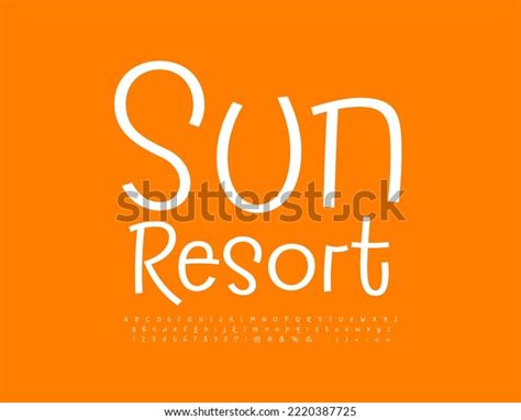 Vector Playful Emblem Sun Resort Slim Stock Vector Royalty Free