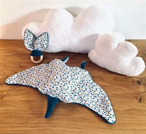 Doudou Raie Manta Peluche Avec Ou Sans Personnalisation Etsy