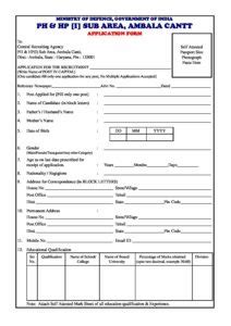 OnlineForms In Army HQ Western Command Application Form 09092023