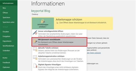 Excel Passwortschutz Entfernen In Wenigen Klicks Keyportal De