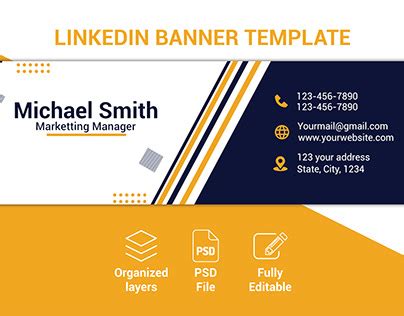 Linkedin Cover Banner Template Projects Photos Videos Logos