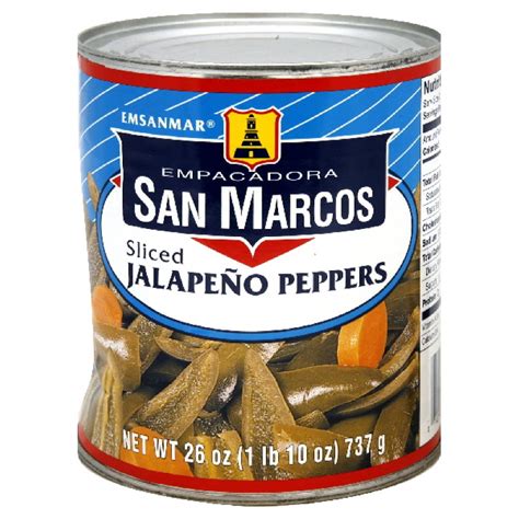 Amazon San Marcos Sliced Jalapeno Tin 26 Ounces Pack Of6