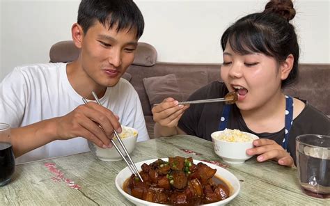 整个鲍鱼红烧肉，给日本媳妇改善伙食！ 日本媳妇在山东农村 日本媳妇在山东农村 哔哩哔哩视频