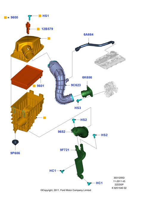 Air Cleaner Ford Transit 2006 Tt9