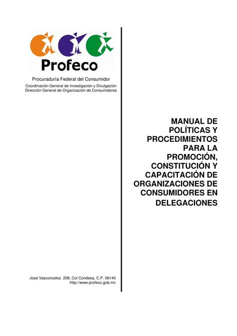 Pdf Manual De Pol Ticas Y Procedimientos Para La Manual De