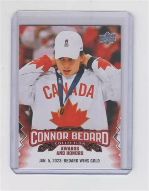 2023 24 UPPER DECK Connor Bedard Collection Awards And Honors Card 29