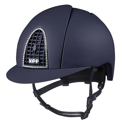 Kep Italia Helmet Cromo Textile Blue Blue Grid Swarovski Helmet