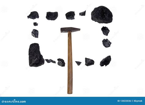 Isolated Hammer Coal Carbon Nuggets Stock Photo Image Of Isolated