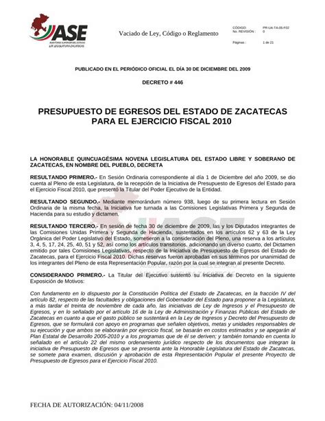 Pdf Presupuesto De Egresos Del Estado De €¦ · El Proyecto De Presupuesto De Egresos Que Se