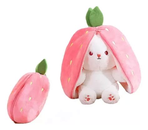 Boneca Coelho Morango Boneca Coelho Cenoura Pelúcia 18cm Frete grátis