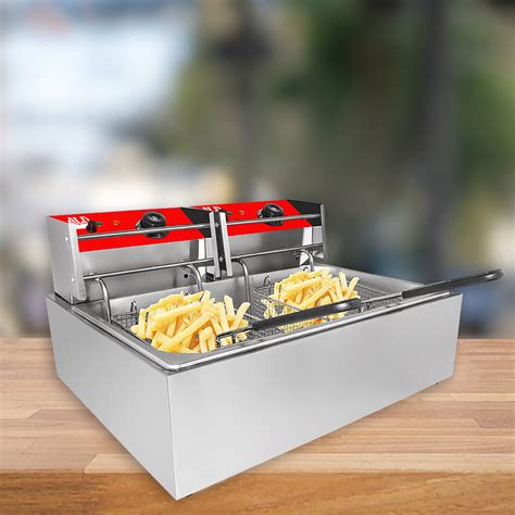 ALDKitchen Double Deep Fryer | 2-Basket Electric Fryer for Commercial