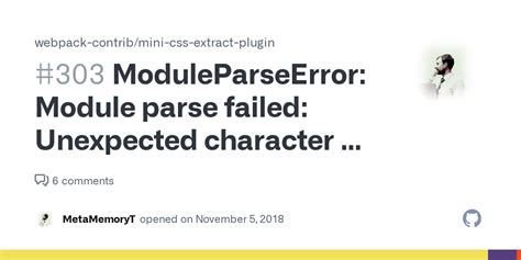 Moduleparseerror Module Parse Failed Unexpected Character