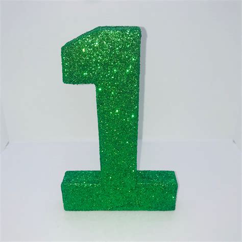 Navy Blue Glitter Number 1 Glitter Number One Freestanding Etsy