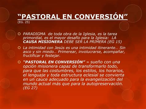 PPT PASTORAL EN CONVERSIÓN EG 25 PowerPoint Presentation ID