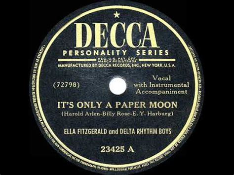 1945 HITS ARCHIVE Its Only A Paper Moon Ella Fitzgerald Delta