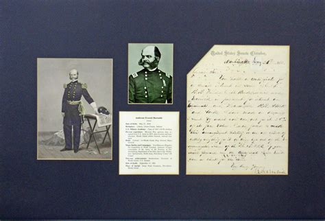 Ambrose Burnside Letter Signed