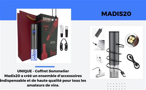 Madis Tire Bouchon Lectrique Rechargeable Usb Ouvre Bouteilles