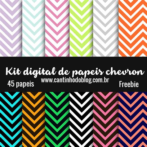 Kit Digital Papeis Chevron Gr Tis Para Baixar Cantinho Do Blog