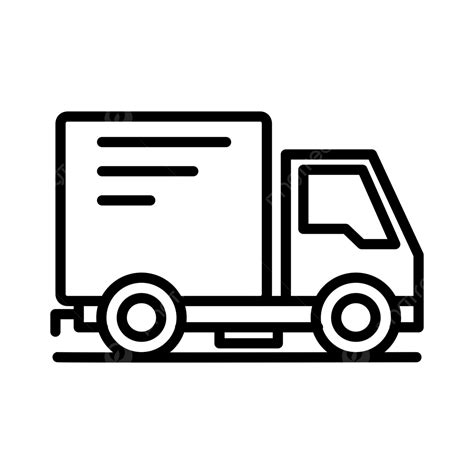 Delivery Truck Line Icon Vector Delivery Fast Logistics Png And