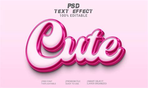 Archivo Psd Lindo Efecto De Texto D Archivo Psd Premium