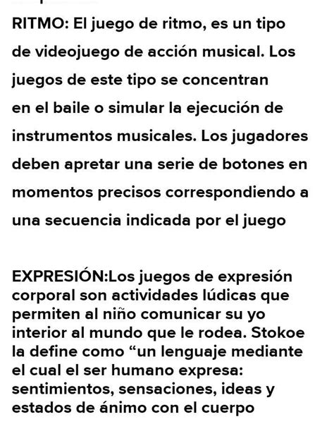 Que Son Los Juegos De Ritmo Y Expresi N Brainly Lat