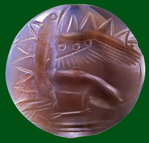 Minoan Agate Lentoid Seal With Griffin Minoan Agate Lentoi Flickr