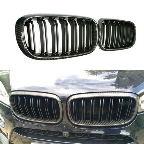 GRILL NERKI BMW X5 X6 F15 F16 CARBON KARBON CZARNE POŁYSK PODWÓJNE ALA