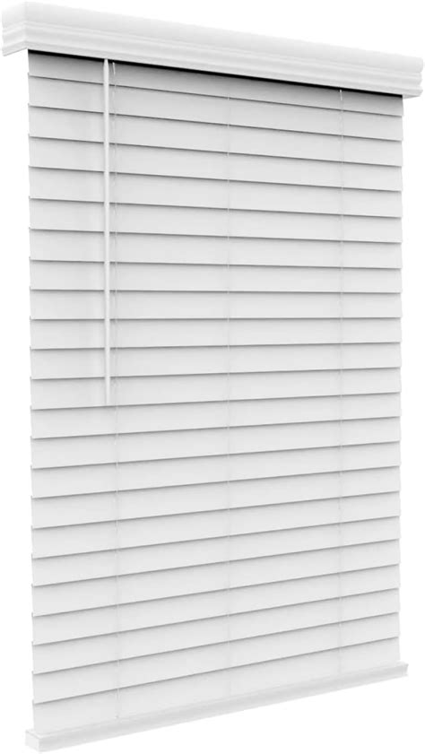 Cordless Faux Wood Blinds With Valance 34 25 W X 60 H White In Nepal At Npr 23805 Rating 5